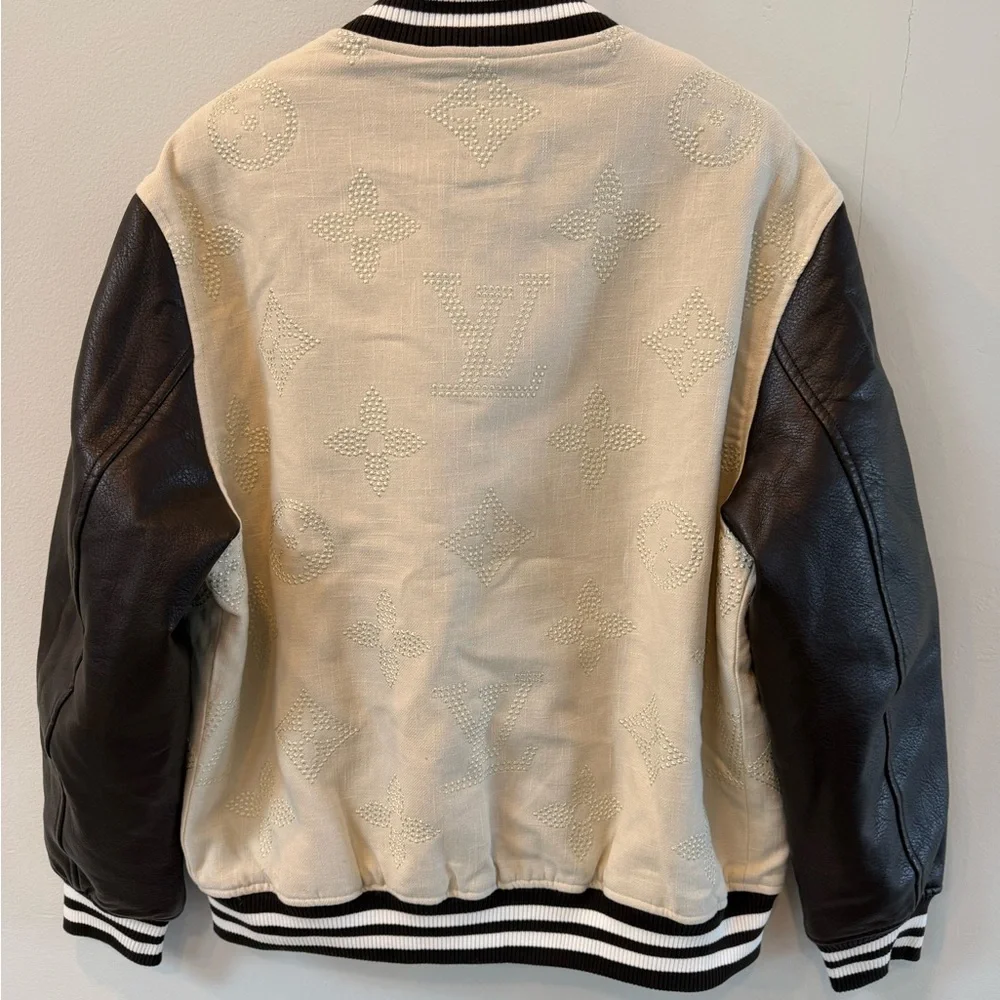 Louis Vuitton Cream and Black Bomber Jacket - Picture 2 of 8